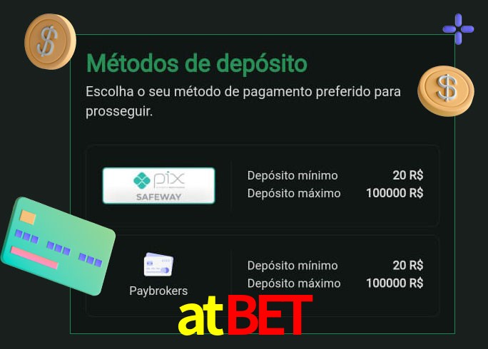 O cassino atbet oferece uma grande variedade de métodos de pagamento